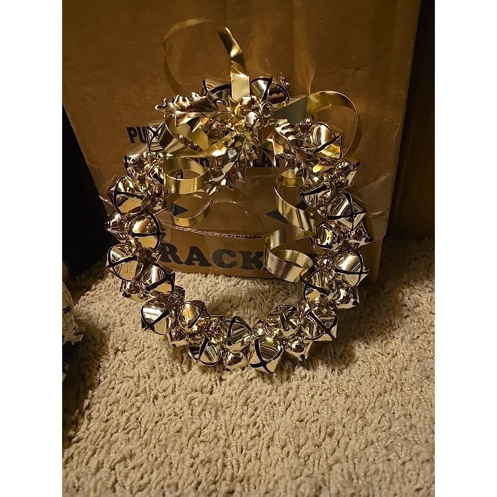Gold Jingle Bell‎ Christmas Wreath